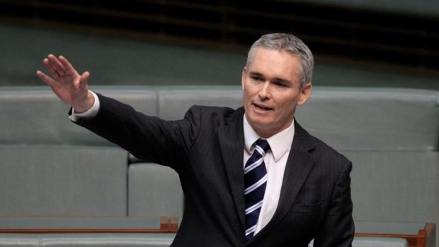 Craig Thomson makes a statement to Parliament. Photo: Andrew Meares