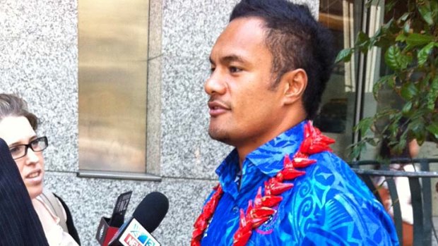 Defiant ... Eliota Fuimaono-Sapolu before yesterday's hearing with the IRB in Auckland.