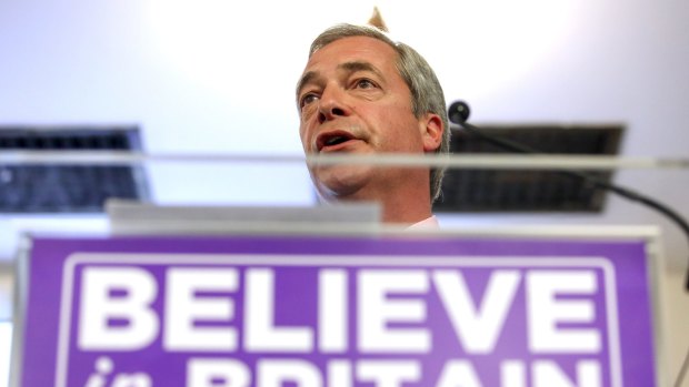 Nigel Farage, leader of the UK Independence Party, is campaiging hard for Brexit. a Leave vote would have big implications for the country's credit rating, S&P warns.
