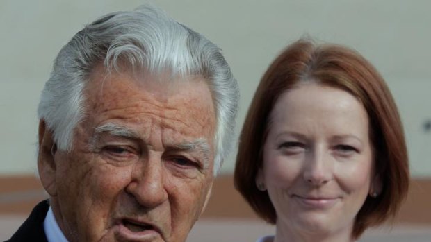 Julia Gillard responded to Mr Hawke by defending the unions as champions of 'working Australians'.