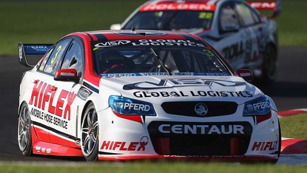 Tony D'Alberto drives for Team Hiflex Holden during a practice session in Auckland.