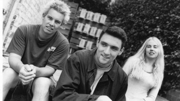 Early days: The band in March 1998 (from left) Clint Hyndman, Paul Dempsey and Stephanie Ashworth.