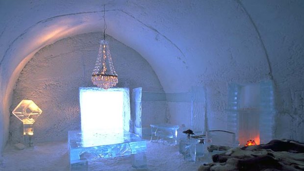 Cold comfort ... the Icehotel in Jukkasjarvi.