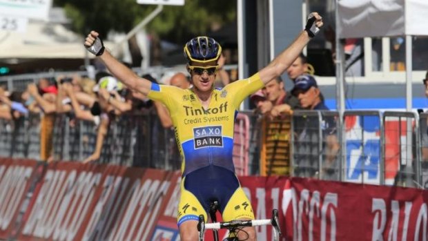 Returning to the big stage: Michael Rogers, pictured winning the 11th stage of the Giro d'Italia, will be racing in this year's Tour de France.  