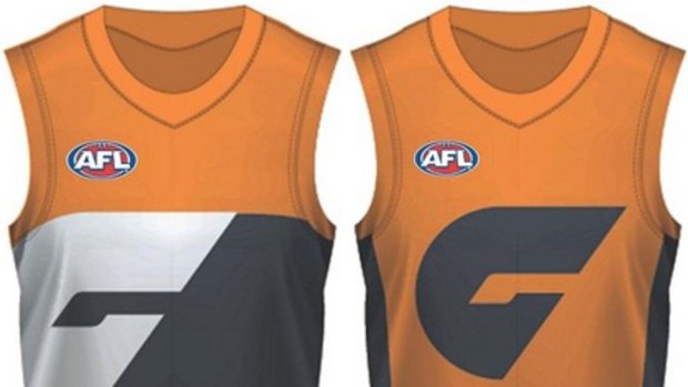 The probable new jumpers for the Greater Western Sydney Giants.