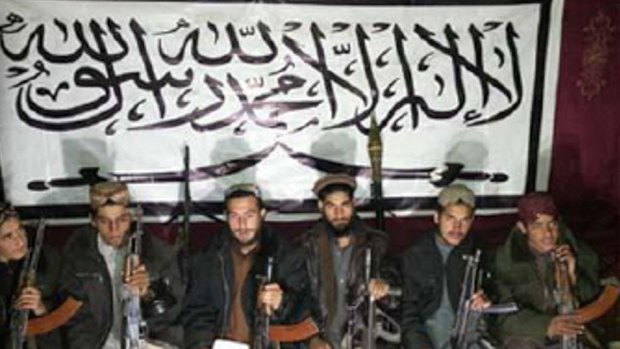 This picture released by the Pakistani Taliban shows the militants who allegedly stormed an army-run school in Peshawar. 