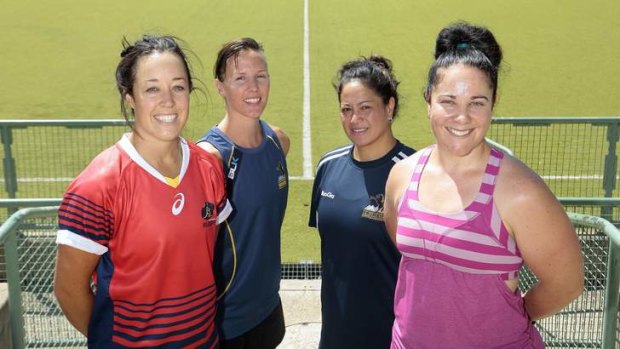 ACT Cup tilt ... Michelle Perry, Shellie Milward, Kamila Wihongi and Louise Burrows.