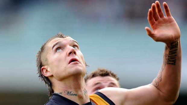 Hands up for more? .... Richmond young gun Dustin Martin.