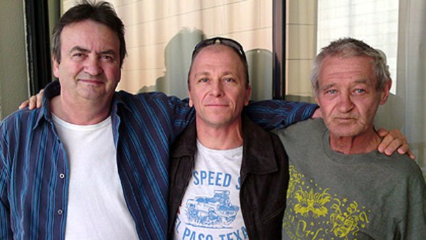 Graham Stafford with Gerry Conlon and Paddy Hill, who were wrongly convicted of IRA bombings in Britain in the 1970s.