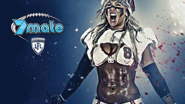 The official artwork for the LFL on the Seven Network.