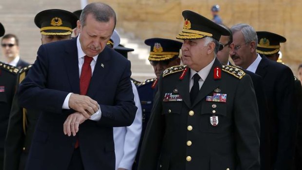 Seizing control: Turkey's Prime Minister Recep Tayyip Erdogan is embracing tactics that will lessen the power of the nation's military.