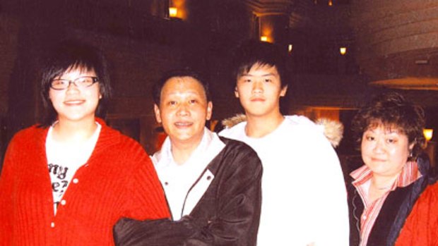 Hit-and-run victim ... Samuel Mei Hsiung (second from right) with his family.