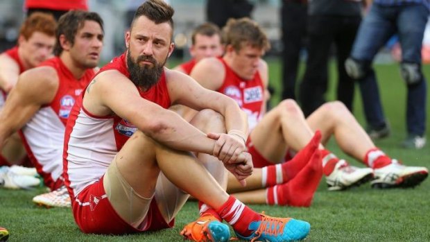 Sydney Swans' Nick Malceski after the AFL Grand Final loss to Hawthorn.