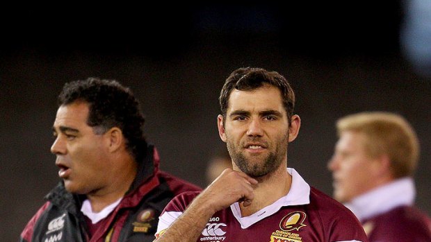 Queensland skipper Cameron Smith trained with the Maroons today.