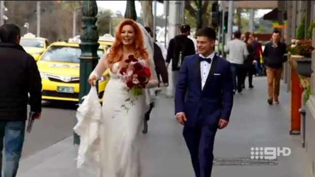 Sarah and her brother Adam in Melbourne just before the wedding.