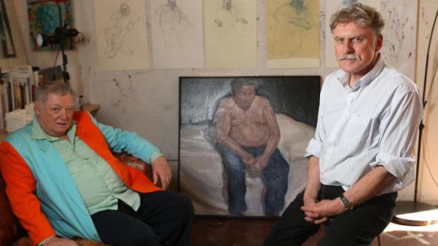Artist Peter Wegner (right) with Graeme Doyle.