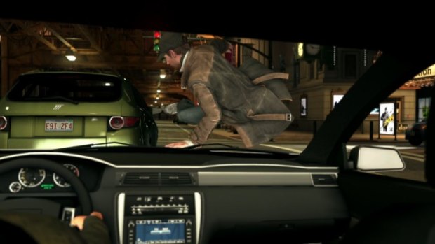 This scene from Watch Dogs looks exciting. Want to crack some jokes about it?