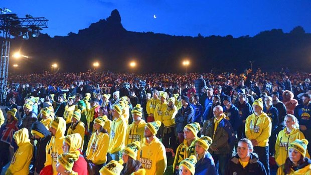 The dawn service at Gallipoli in Turkey on April 25, 2014. Only those who have won the ballot will be able to attend next year's service marking the centenary anniversary of the Anzac landing.