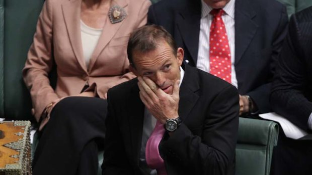 On the backfoot ... Opposition Leader Tony Abbott refused to say when he knew Qantas was planning to ground its fleet.