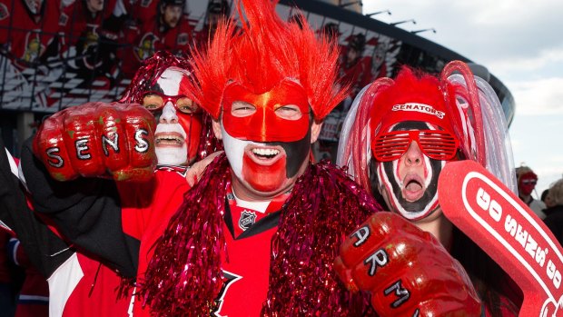 True colours: Ottawa Senators' fans.