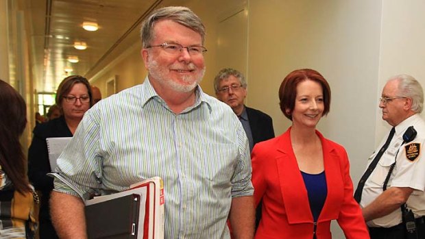 Outspoken ... former Speaker Harry Jenkins, pictured with Prime Minister Julia Gillard on Monday.