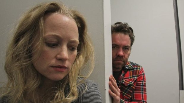 Claustrophobic thriller ... Anna Lise Phillips and Brendan Cowell.