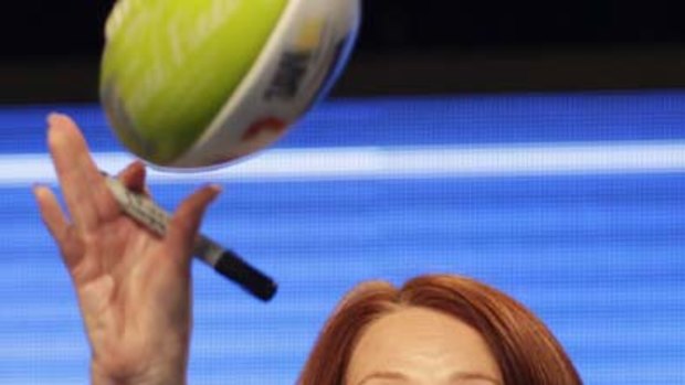 Julia Gillard: A result, please.