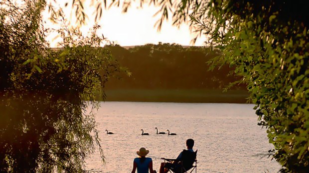 Spoilt for choice ... relaxing on the Murray River