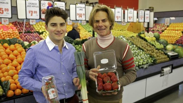 Family tradition ... Julian and Chris Parisi at Waterside Fruit Connection.