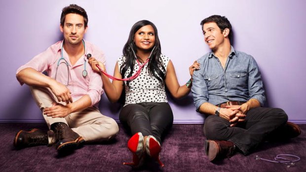 Mindy Kaling (centre) is the creator and star of this promising new sitcom.