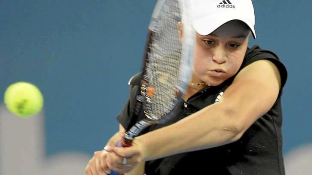 Injured: Ashleigh Barty of Australia.