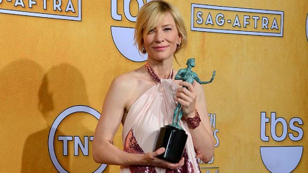 Good year for women: Cate Blanchett won the best actress award for <em>Blue Jasmine</em> at the Screen Actors Guild Awards.