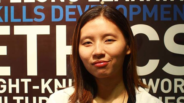 Less stress ... Wenee Yap, 24, has set up a website to help students survive law.