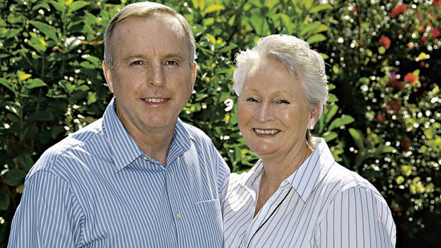 Guiding light … Cantwell with his wife, Jane, earlier this month.