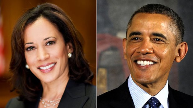 Comments: California's Attorney-General Kamala Harris, whose looks were praised by Barack Obama (right).