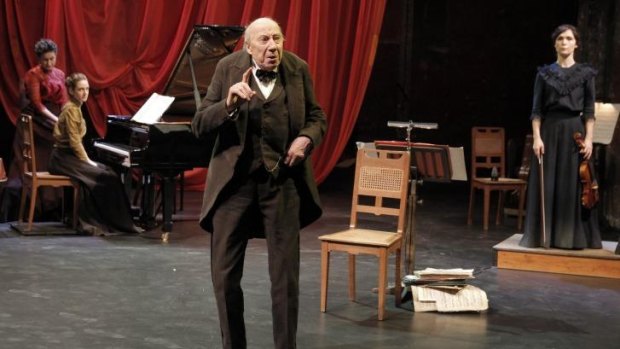 Octogenarian Michel Robin performs in French with surtitles.