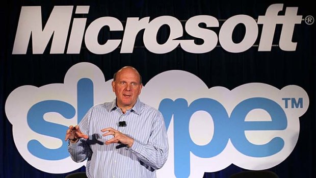 Microsoft CEO Steve Ballmer talks about Microsoft's purchase of Skype last year.