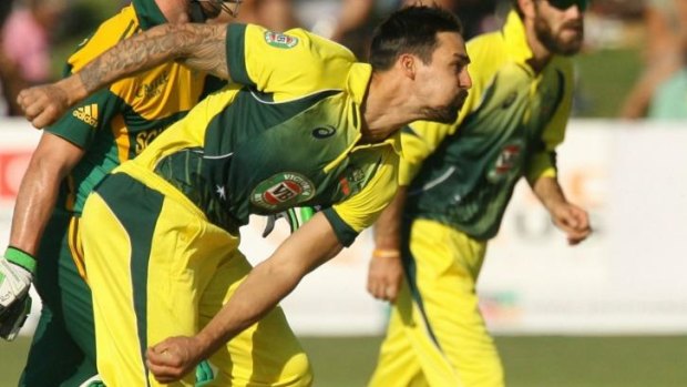 Fast and furious: Mitchell Johnson has breen wreaking havoc.