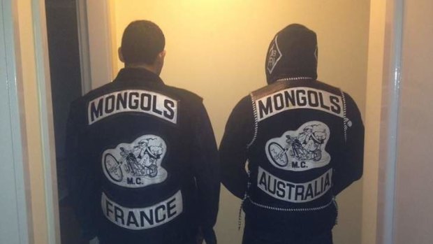 Patched Mogols bikie gang members from France and Australia.