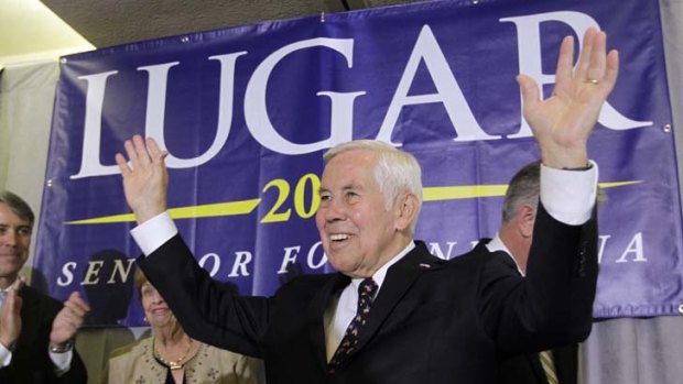 Ousted ... unopposed senator of Indiana for 25 years, Richard Lugar.