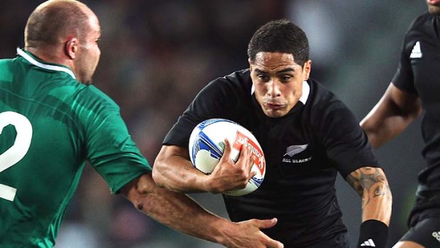 Sterling debut ...  Aaron Smith of the All Blacks.