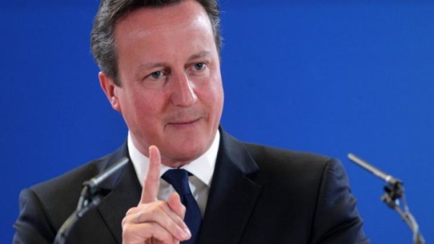 Battleground: British Prime Minister David Cameron addresses the media after the vote.