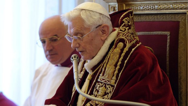 Pope Benedict XVI ... quitting due to health reasons.