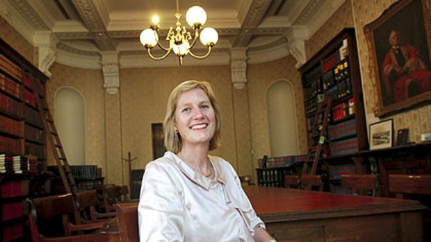 Judge Jennifer Davies in the judges' conference room at the Supreme Court. Her appointment is intended to promote mediation in civil disputes.