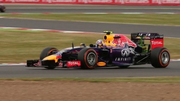 Daniel Ricciardo during the second practice session for the British GP on Friday.