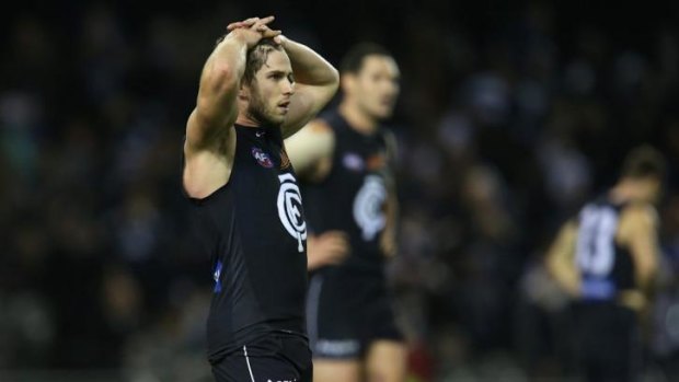 Blues' captain Marc Murphy ponders his side's narrow defeat
