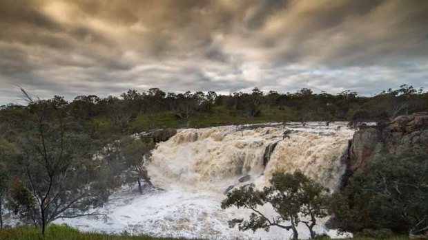 Nigretta Falls near Hamilton in western Victoria after the heavy rains.