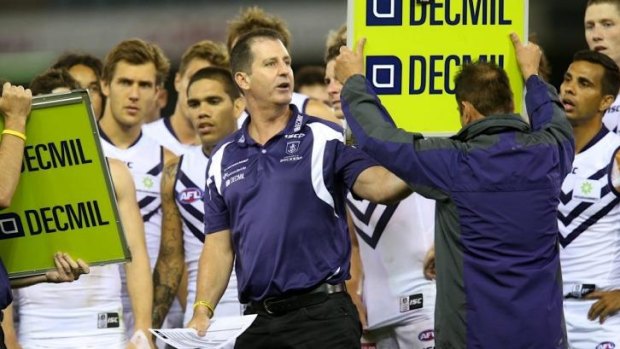 Ross Lyon says his team isn't yet in premiership contention.