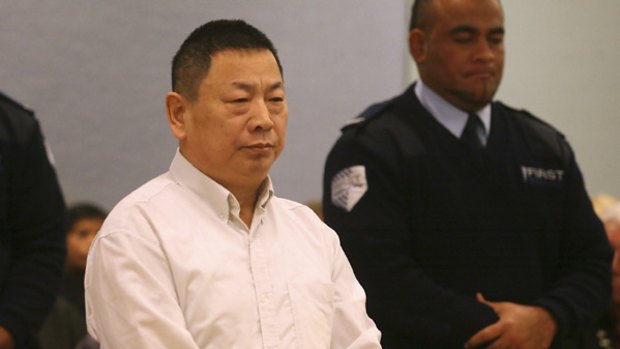 Nai Yin Xue stands in the Auckland High Court, during his trial for murder.
