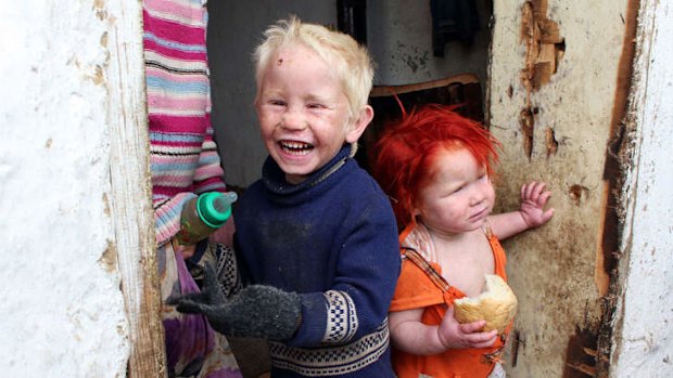 Maria's siblings? ... Two of the children of Sasha and Atanas Ruseva in the Roma district of the central Bulgarian town of Nikolaevo.